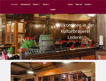 Tablet Screenshot of erlebnisgastronomie-nuernberg.de